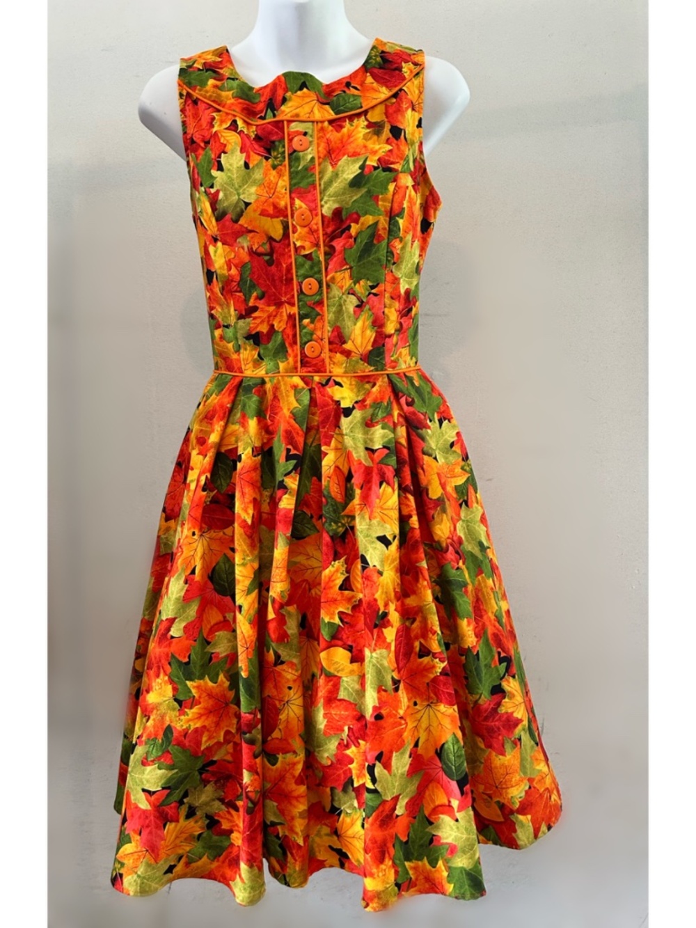 Retrolicious Autumn Dress- Medium